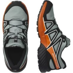 SALOMON SPEEDCROSS J WROUGHT IRON/BLACK/VIBRANT ORANGE 23 -Chaussures De Trail 9 100416 speedcross j wrought iron black vibrant orange l41628100 05