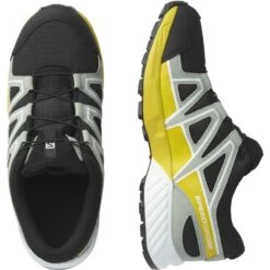 SALOMON SPEEDCROSS CSWP J BLACK/WROUGHT IRON/LEMON 22 12 SALOMON SPEEDCROSS CSWP J BLACK/WROUGHT IRON/LEMON 22 -Chaussures De Trail 9 100420 speedcross cswp j black wrought iron lemon l41628500 05