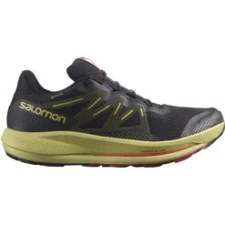 SALOMON PULSAR TRAIL GORE-TEX BLACK/LEEK GREEN/POPPY RED 22