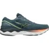 MIZUNO WAVE SKYRISE 3 SMOKE BLUE/NEO LIME/NEON FLAME 22 -Chaussures De Trail 9 100572 wave skyrise 3 smoke blue neo lime neon flame j1gc2209 81 01