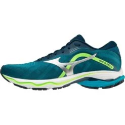 MIZUNO WAVE ULTIMA 13 MOROCCAN BLUE/SILVER/GREEN GECKO 22 -Chaussures De Trail 9 100573 wave ultima 13 moroccan blue silver green gecko j1gc2218 05 03