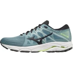 MIZUNO WAVE EQUATE 6 SMOKE BLUE/EBONY/NEO LIME 22 -Chaussures De Trail 9 100581 wave equate 6 smoke blue ebony neo lime j1gc2248 15 03