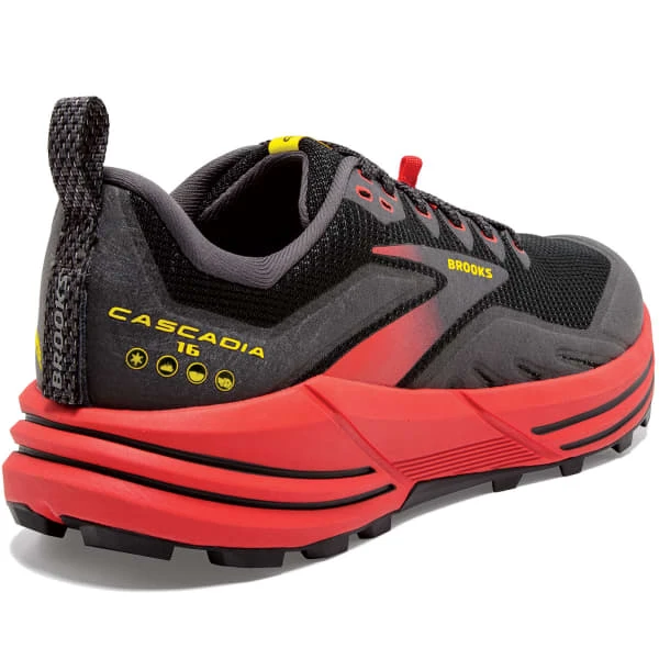 BROOKS CASCADIA 16 BLACK/FIERY RED/BLAZING YELLOW 22 5 BROOKS CASCADIA 16 BLACK/FIERY RED/BLAZING YELLOW 22 – Image 3