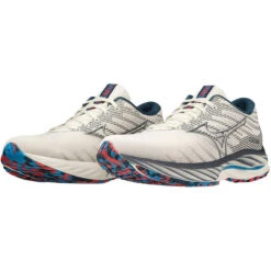 MIZUNO WAVE RIDER 26 W SNOW WHITE/SILVER/IBIZA BLUE 22 -Chaussures De Trail 9 109638 wave rider 26 w snow white silver ibiza blue j1gd2263 21 06