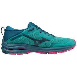 MIZUNO WAVE RIDER TT W LAGOON/MOROCCAN BLUE/PINK PEACOCK 22 -Chaussures De Trail 9 109651 j1gd2132 29 03
