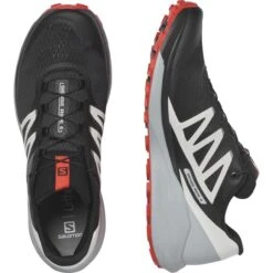 SALOMON SENSE RIDE 4 BLACK/PEARL BLUE/POPPY RED 22 -Chaussures De Trail 9 109799 l41726600 06