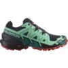 SALOMON SPEEDCROSS 6 W BLACK/BISCAY GREEN/FIERY RED 23