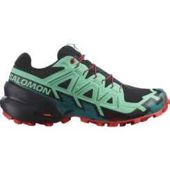 SALOMON SPEEDCROSS 6 W BLACK/BISCAY GREEN/FIERY RED 23