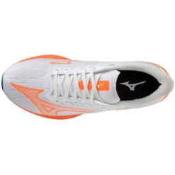 MIZUNO WAVE REBELLION SONIC WHITE/LIGHT ORANGE/BLUE ASHES 23 -Chaussures De Trail 9 122639 wave rebellion sonic white light orange blue ashes j1gc2330 54 03